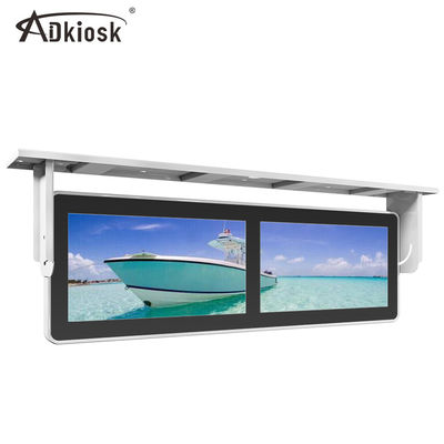 Jugador montado techo de la publicidad del autobús/pantalla LCD doble 18.5Inch 220V