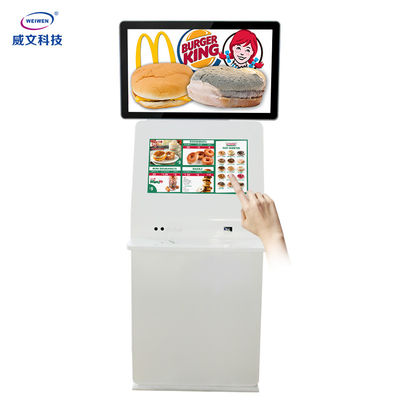 Publicidad de la pantalla FHD del doble del quiosco 240V del servicio del uno mismo del jugador con el teclado del metal