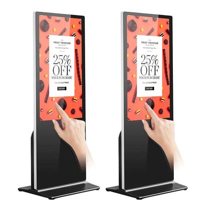 OS interactivo 65Inch de la PC de la CPU del monitor i3 i5 del quiosco de la pantalla táctil del LCD de la resolución 4k
