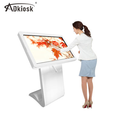 OS interactivo blanco de Android de la pantalla del soporte LED del piso del quiosco 49inch 180W de la pantalla táctil