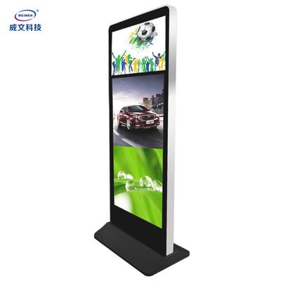 Dos Lcd defiende al jugador de Wifi del panel de la publicidad de Staning del piso de la señalización de Digitaces