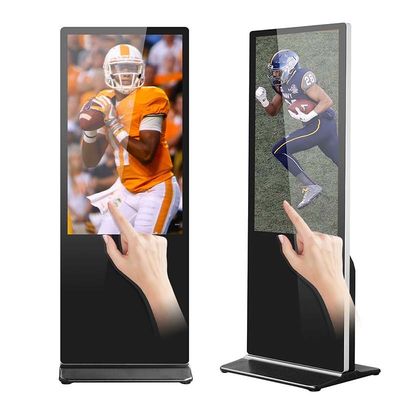 piso 55Inch que se coloca publicitario del quiosco interactivo de la pantalla táctil del jugador