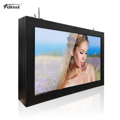 Pantalla LCD al aire libre de cristal moderada 500cd/M2 1080p Ip55 montada en la pared