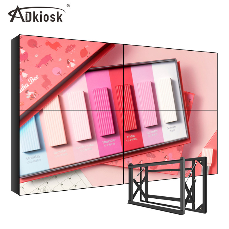 la pantalla multi video de la exhibición de pared del LCD del bisel de 3.5m m 4x4 HIZO el panel 500cd/M2