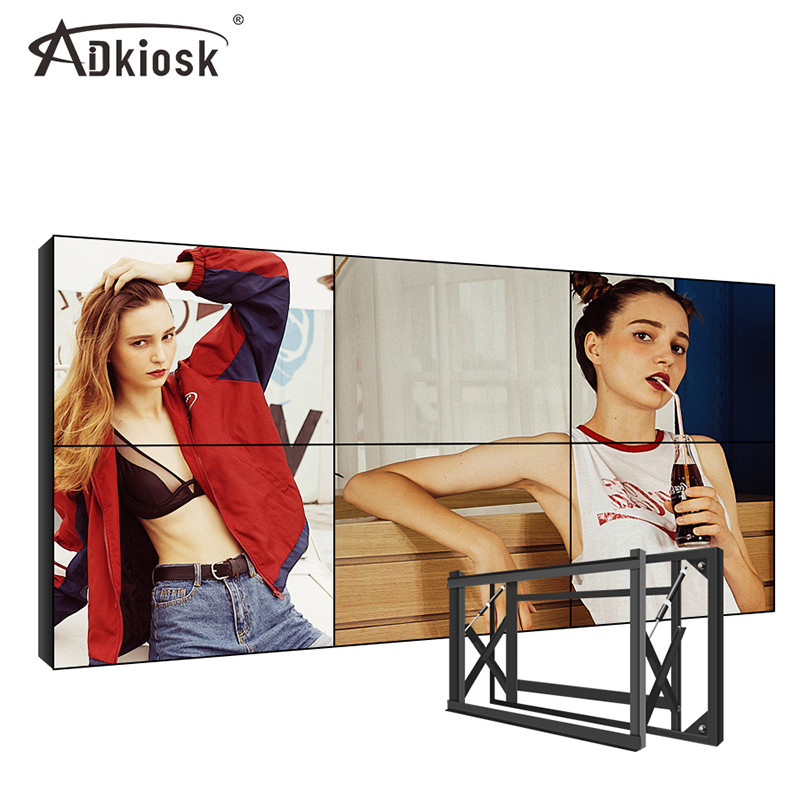 100V LG 55 resolución video de la exhibición de pared del LCD de la pulgada 2K 4K FHD con el bisel de 1.8m m